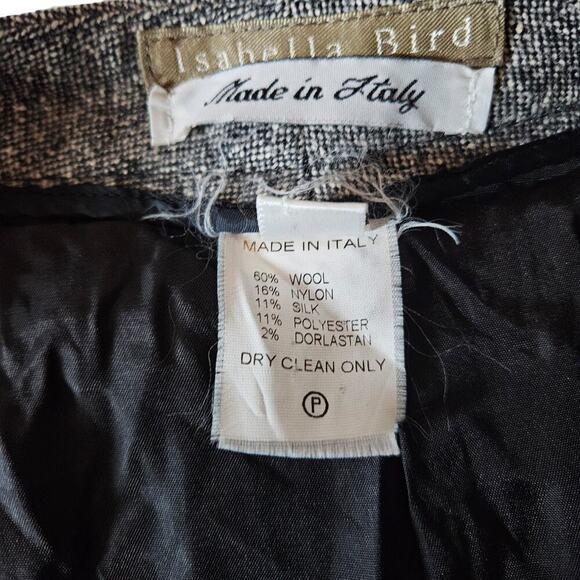 Isabella Bird Womens Dress Pants 14 Gray Straight Wool Ankle High Rise Pleated - Picture 10 of 10